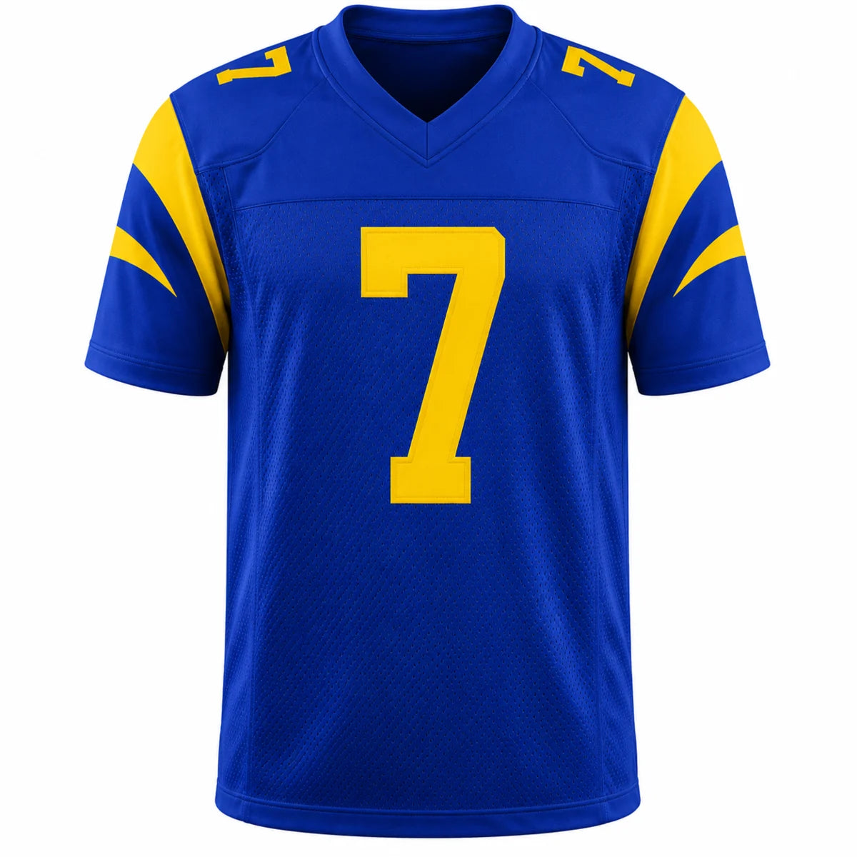 LOVE number 7 blue and yellow football jersey, LA Inspired